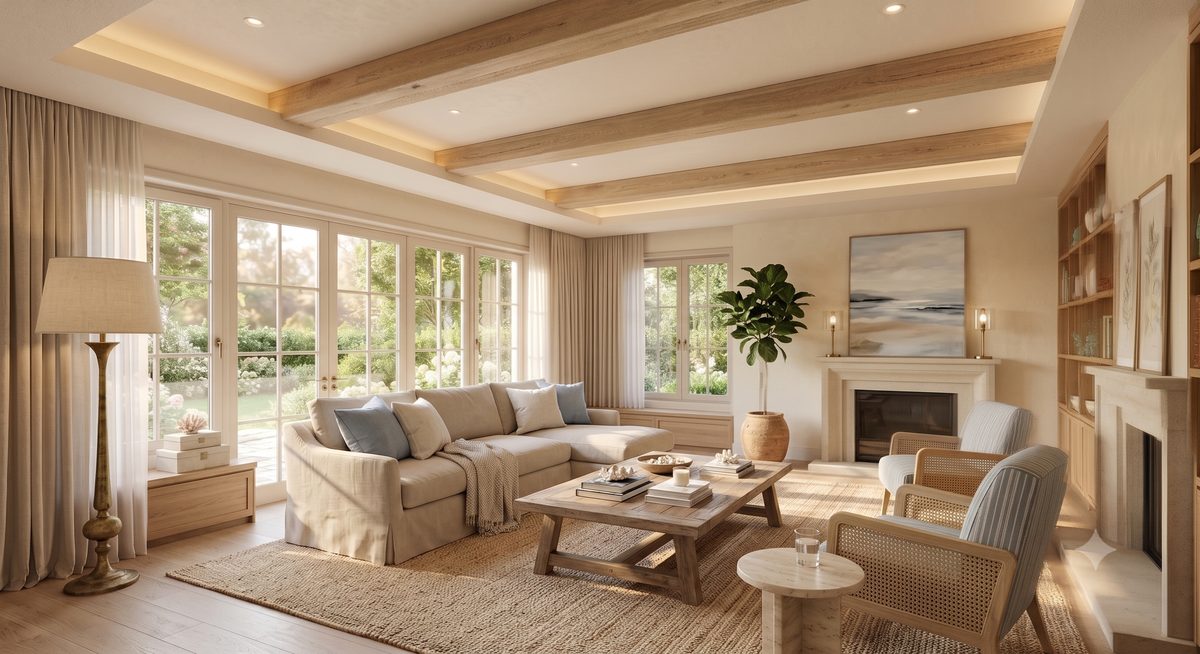 A room staged in the Coastal style
